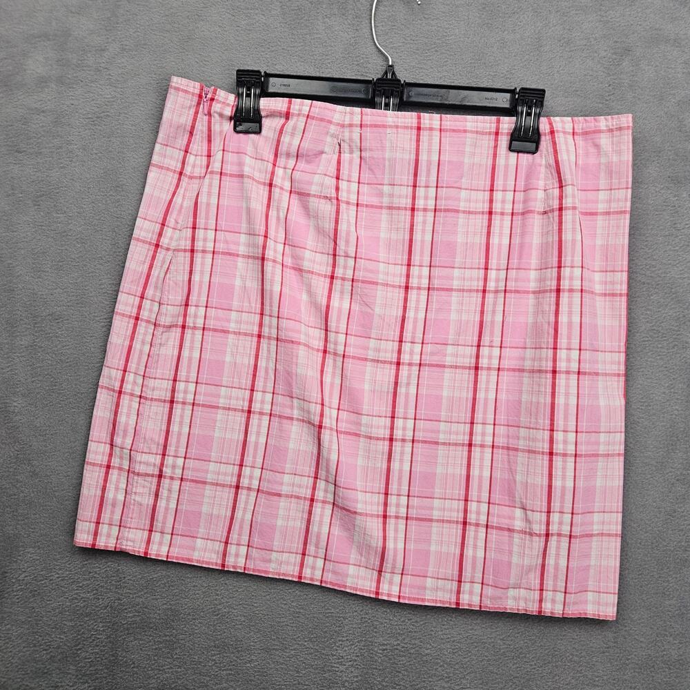Y2K SO Pink‎ Plaid Mini Skirt Preppy Academia Schoolgirl CoquetteCotton Size 15